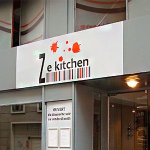 Panneau d'enseigne de restaurant — JMJ Com, Villeurbanne et Lyon