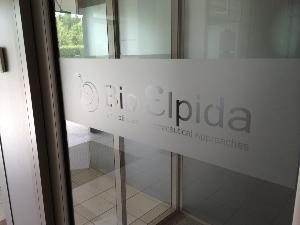 Vitrophanie dépolie avec logo — JMJ Com, Villeurbanne et Lyon